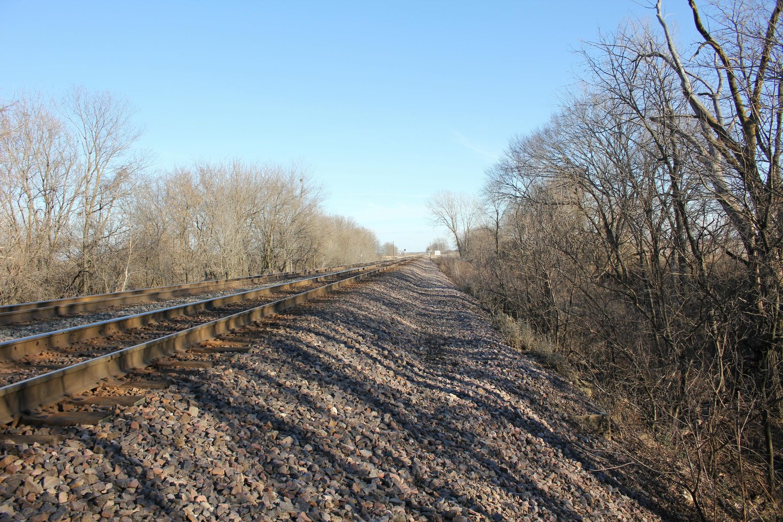 Looking east